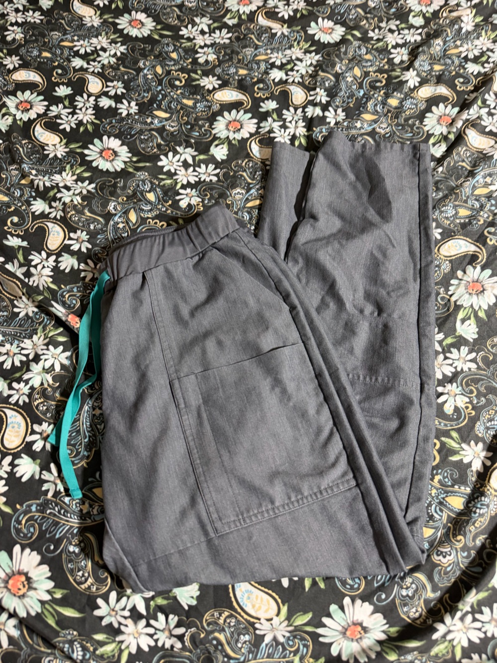 FIGS Grey Straight Leg Scrub Pants